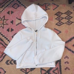 Cropped zip up jacket